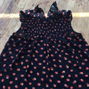 Anthropologie polka dot top